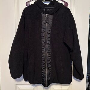 Torrid Black Teddy Jacket with Hood